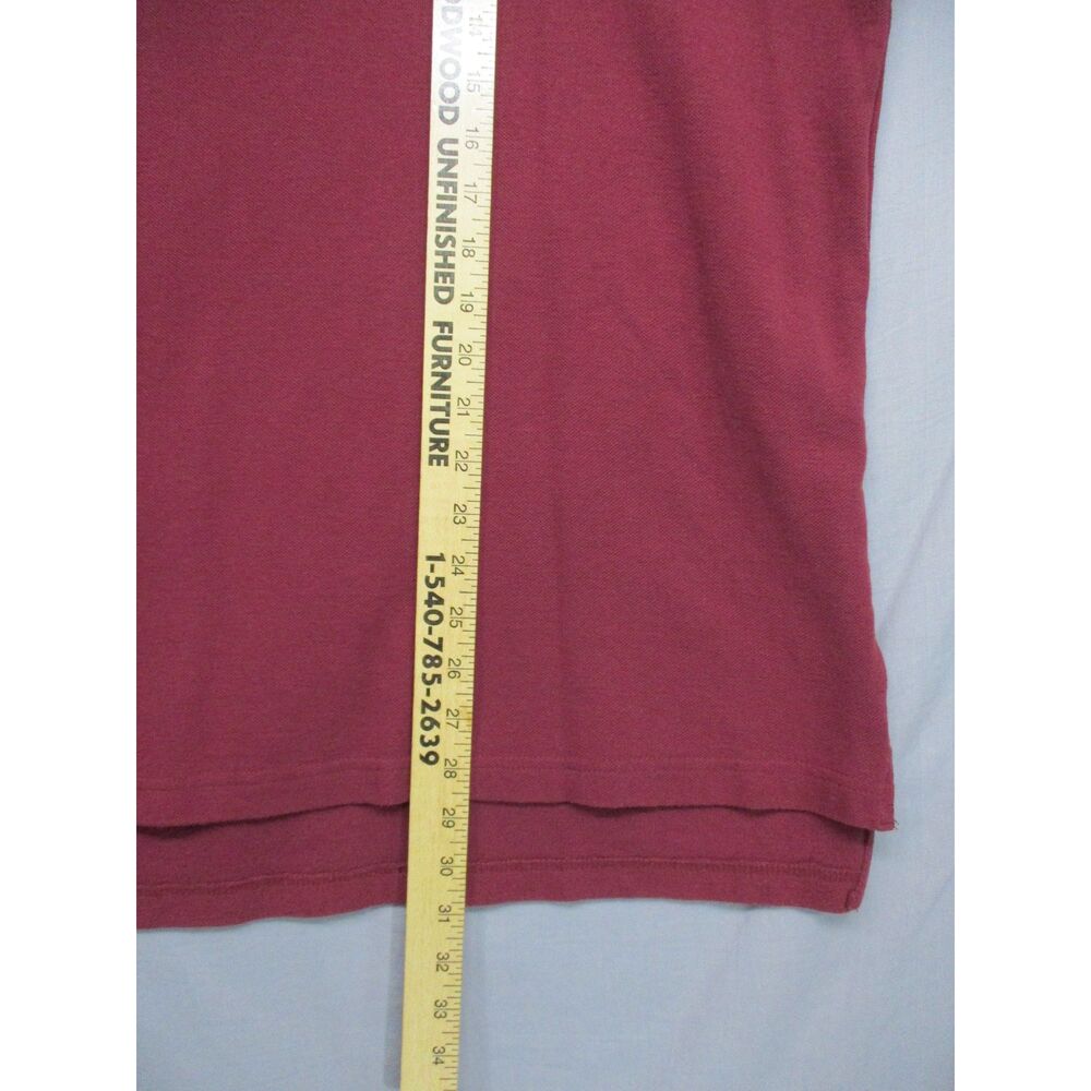 Collegiate Team Maroon Polo Embroidered Logo Rugby Shirt Men Size Large - Picture 6 of 8